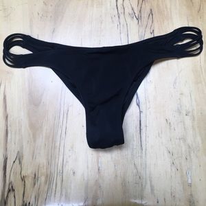 Victorias secret black strappy bikini bottoms